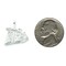 Sterling Silver Books with Quill Charm Pendant Jewelry 22mm x 22mm